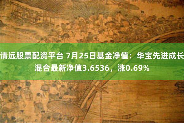 清远股票配资平台 7月25日基金净值：华宝先进成长混合最新净值3.6536，涨0.69%