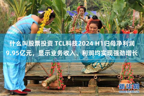 什么叫股票投资 TCL科技2024 H1归母净利润9.95亿元，显示业务收入、利润均实现强劲增长