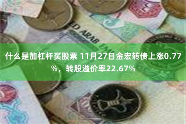 什么是加杠杆买股票 11月27日金宏转债上涨0.77%，转股溢价率22.67%