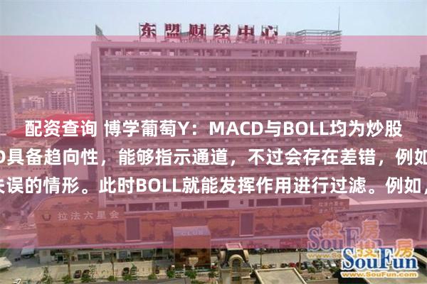 配资查询 博学葡萄Y：MACD与BOLL均为炒股时极为有用的指标。MACD具备趋向性，能够指示通道，不过会存在差错，例如离场失误的情形。此时BOLL就能发挥作用进行过滤。例如，当MACD显示股票即将上涨，...